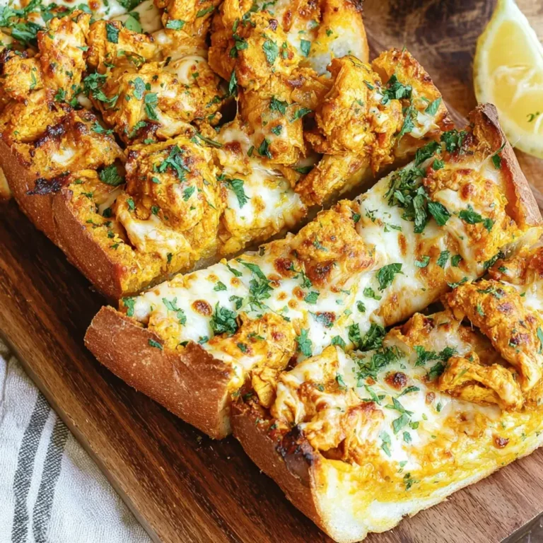 Tandoori Chicken Garlic Bread - Delicious Fusion Recipe