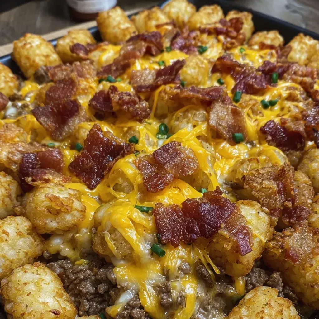 Ultimate Bacon Cheeseburger Tater Tot Casserole