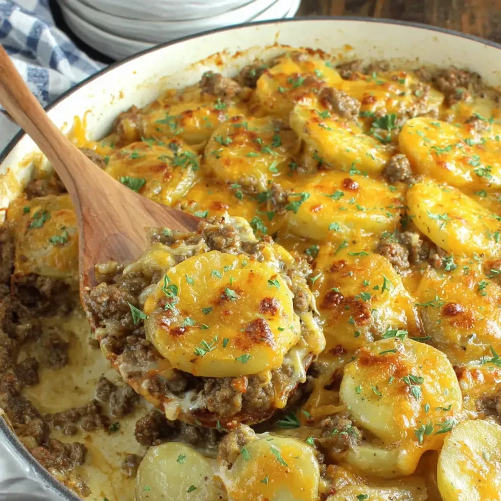 Ultimate Cheesy Hamburger Potato Casserole
