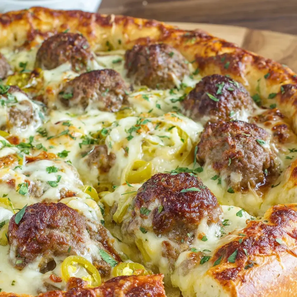 Ultimate Deep Dish Meatball Pizza Recipe