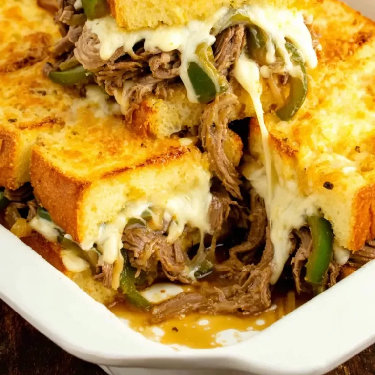 Ultimate Philly Cheesesteak Grilled Cheese Bake