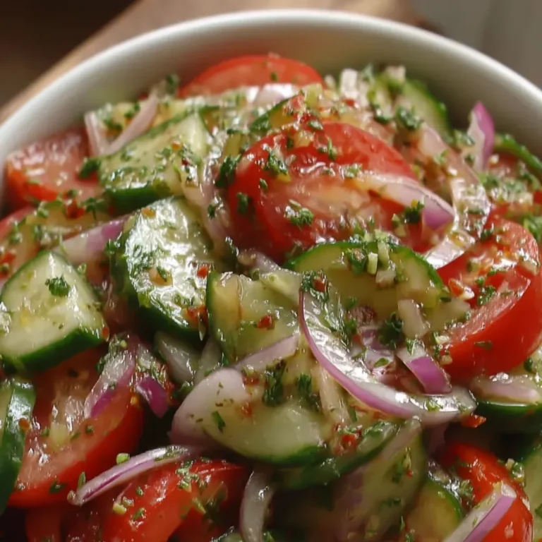 Zesty Marinated Cucumber Tomato Onion Salad
