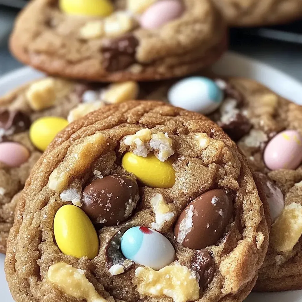 Cadbury Egg Cookies with Brown Butter