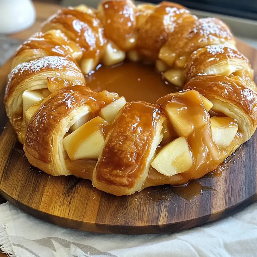 Caramel Apple Cream Cheese Crescent Ring Recipe