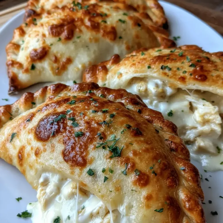 Cheesy Chicken Alfredo Calzones: Crispy and Delicious Recipe