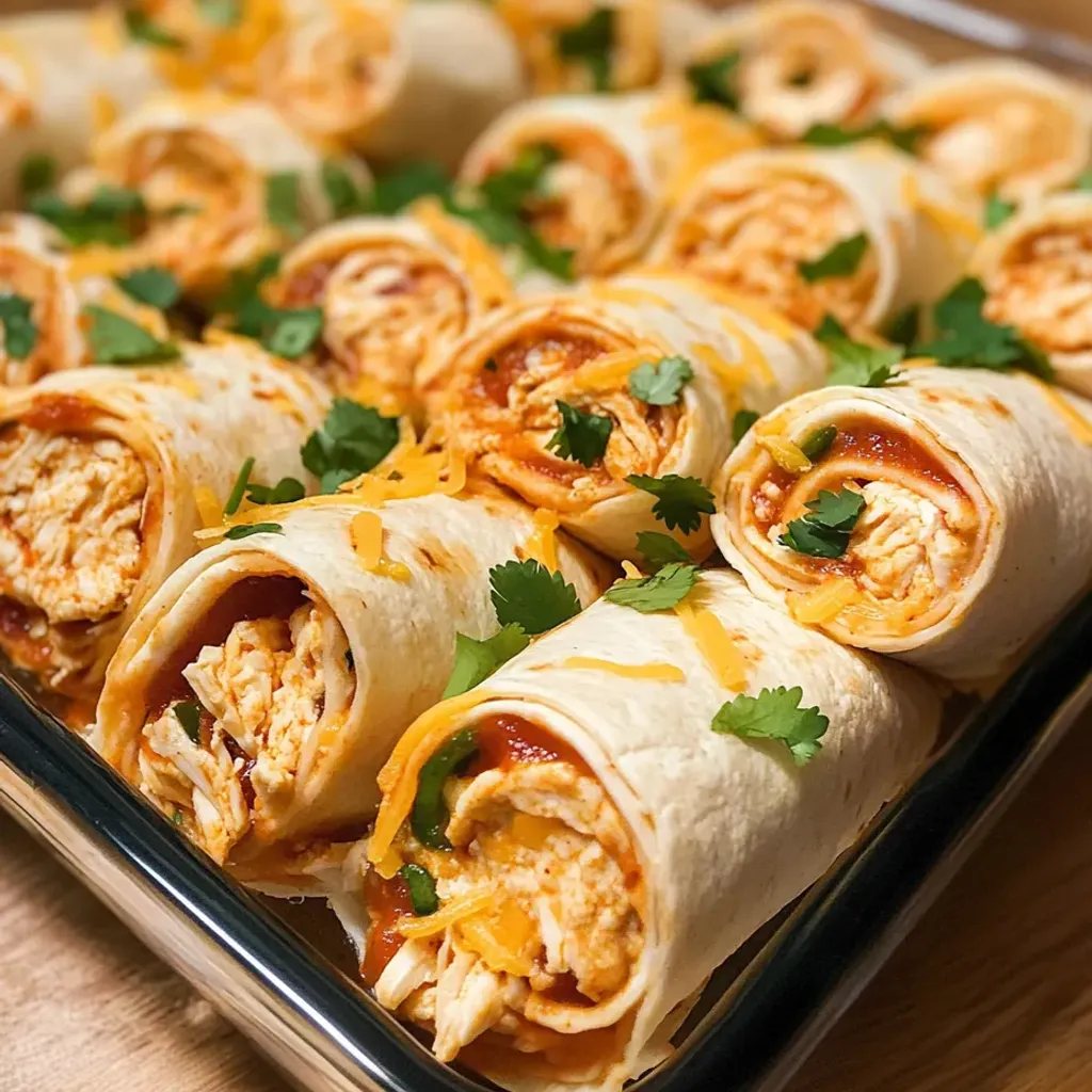 Cheesy Chicken Enchilada Roll Ups Recipe
