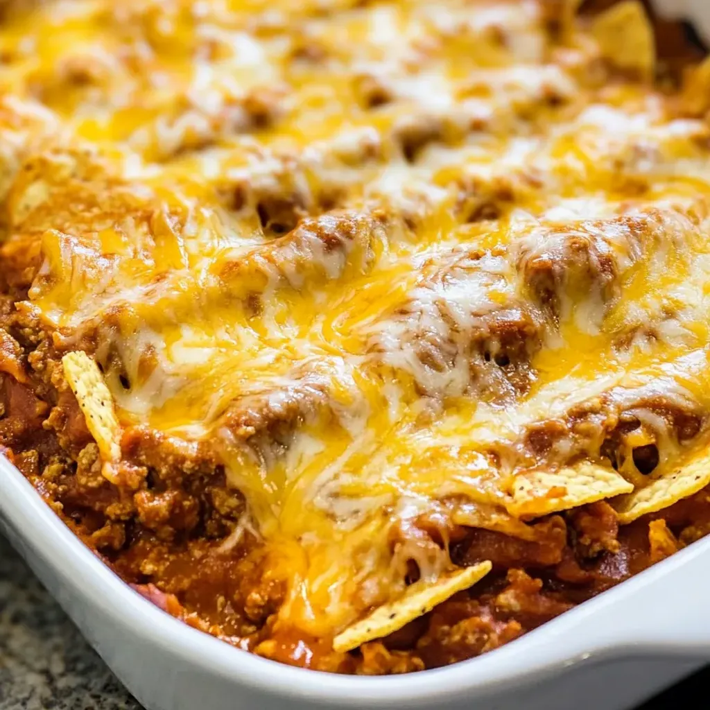 Cheesy Enchiladas with Crunchy Tortilla Chips