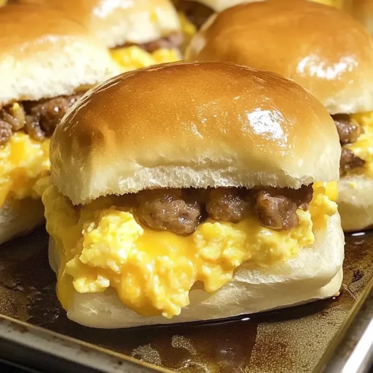 Cheesy Sausage Breakfast Sliders: A Morning Delight!