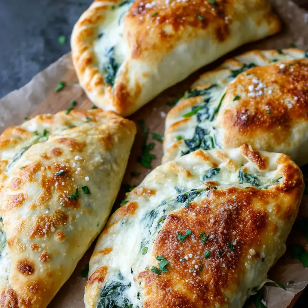 Cheesy Spinach Ricotta Calzones