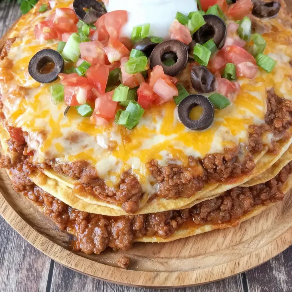 Cheesy Taco Bell Mexican Pizza Recipe