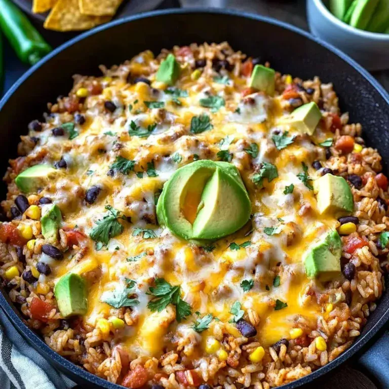 Cheesy Taco Rice Skillet: Delicious One-Pan Recipe