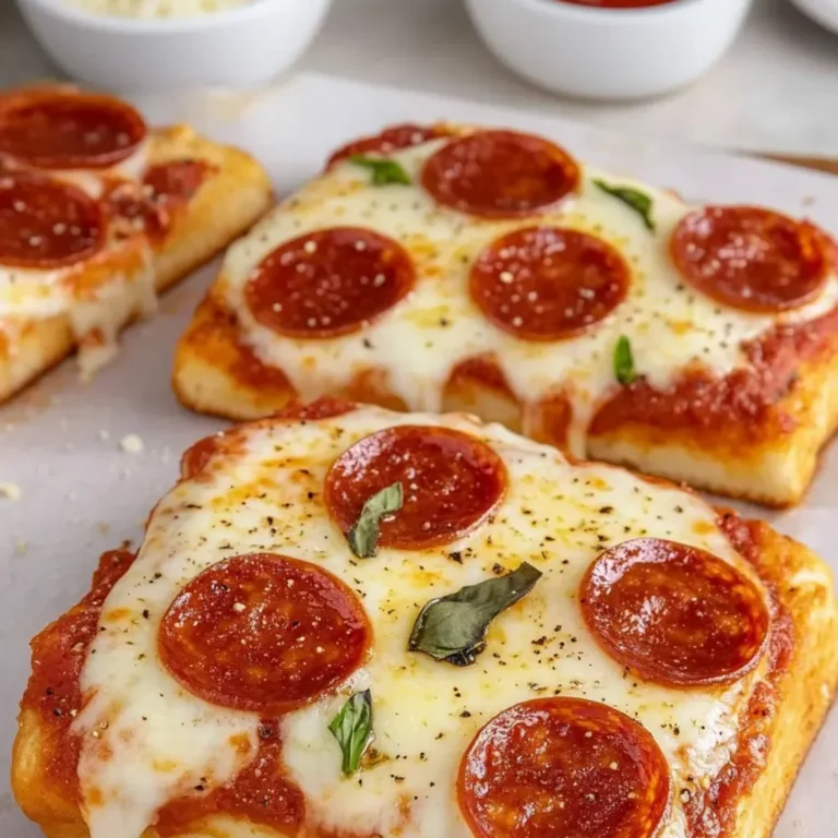 Cheesy Texas Toast Garlic Bread Pizza Recipe