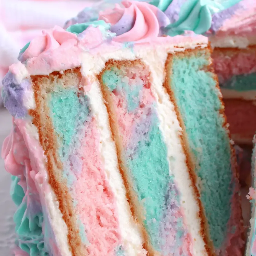 Colorful Cotton Candy Cake: A Sweet and Fun Delight