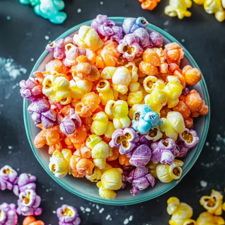 Colorful Rainbow Popcorn Recipe