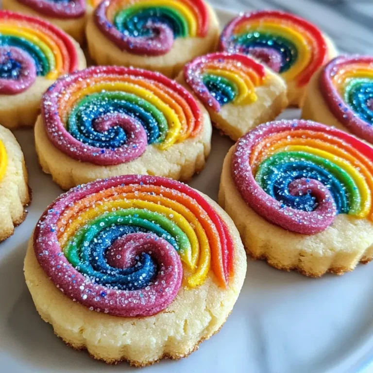 Colorful Rainbow Shortbread Cookies Recipe