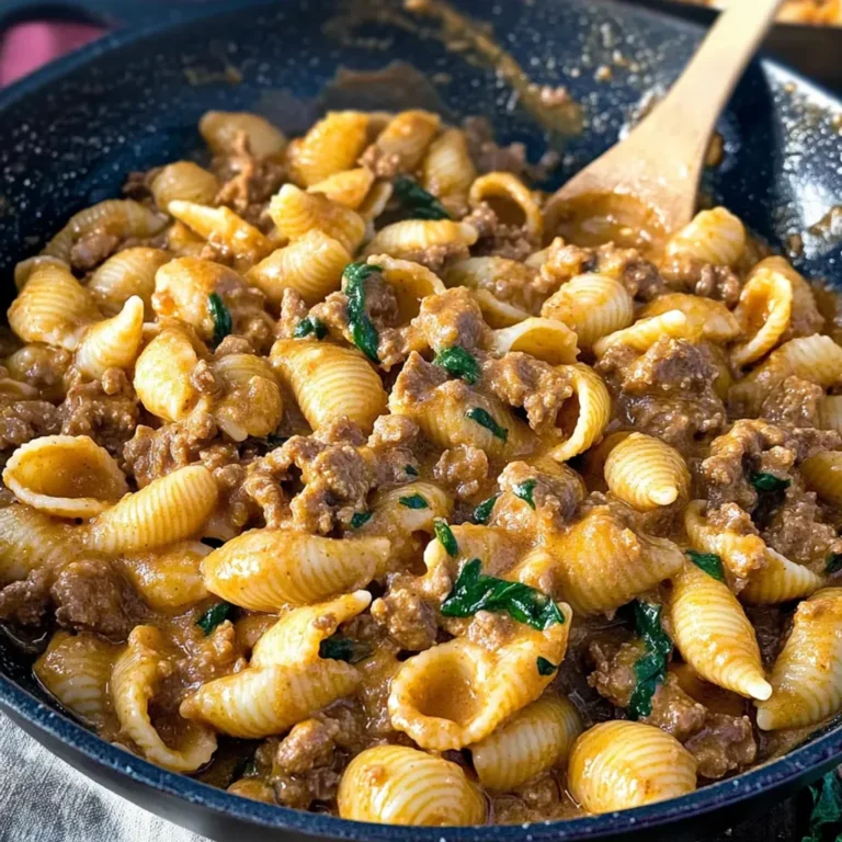 Creamy Beef Pasta Shells Recipe