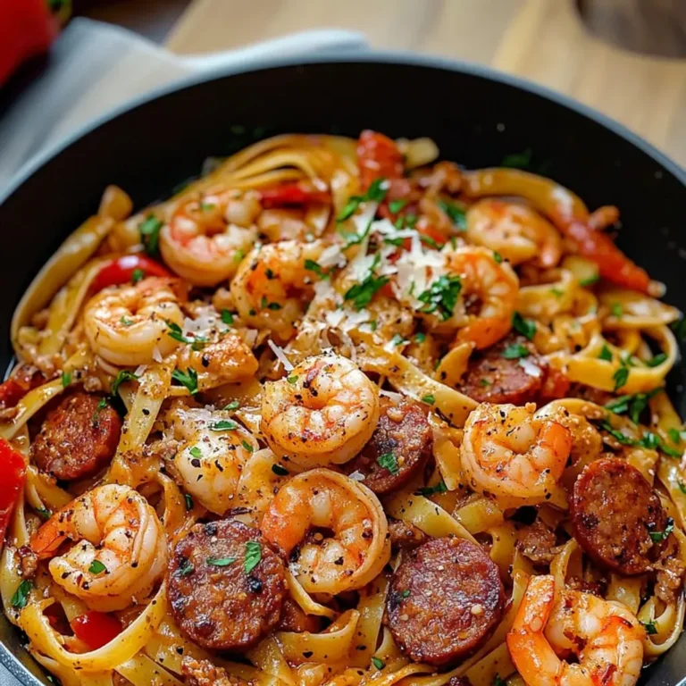 Creamy Cajun Shrimp Pasta: Delicious Recipe with Sausage