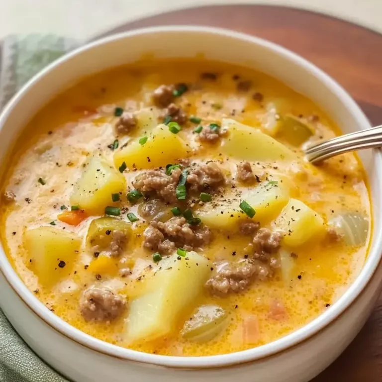 Creamy Cheeseburger Potato Soup