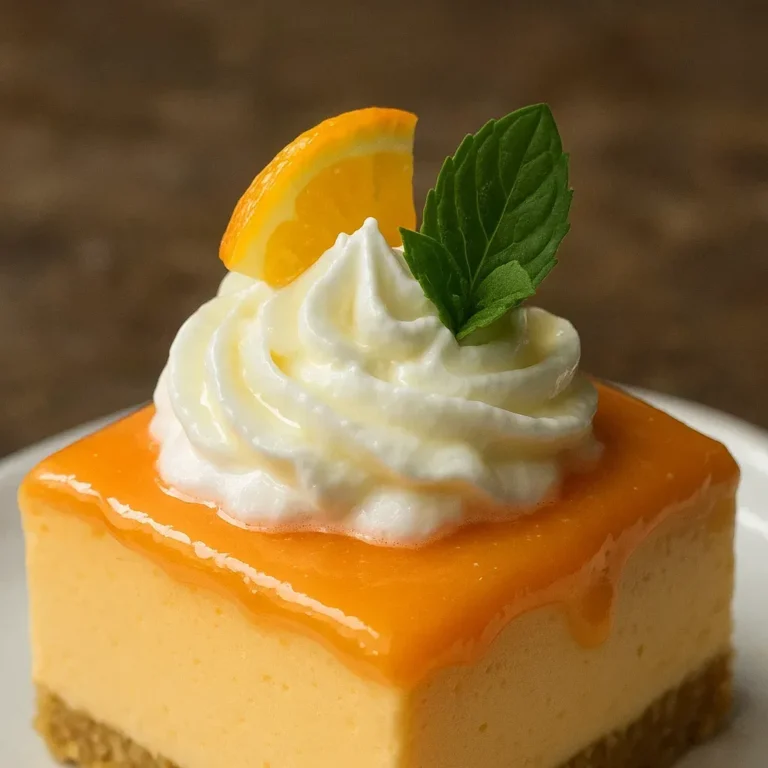 Creamy Orange Cheesecake Bars: irresistible dessert with a twist