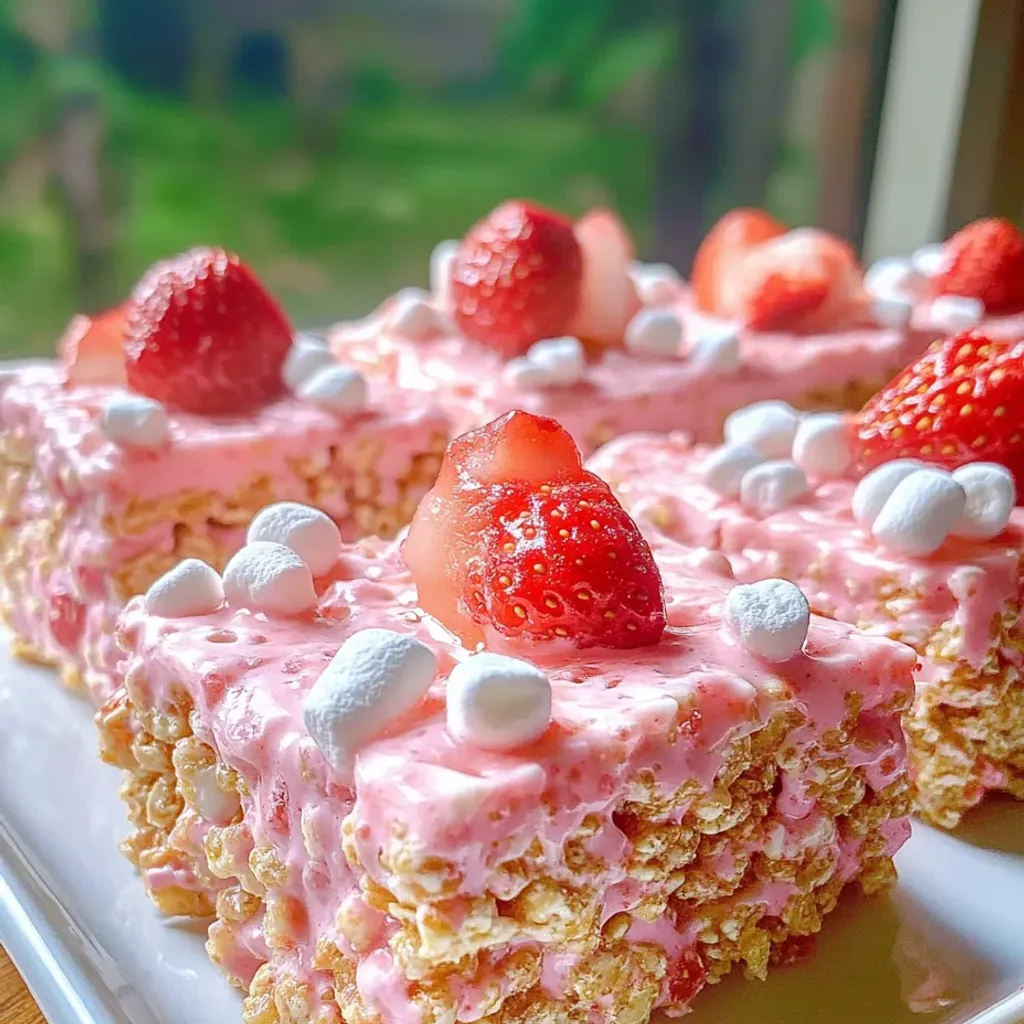 Crunchy Strawberry Rice Krispie Treats: Easy Recipe