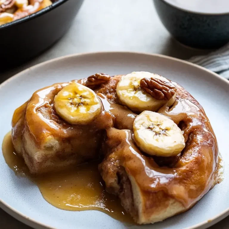 Decadent Bananas Foster Cinnamon Rolls