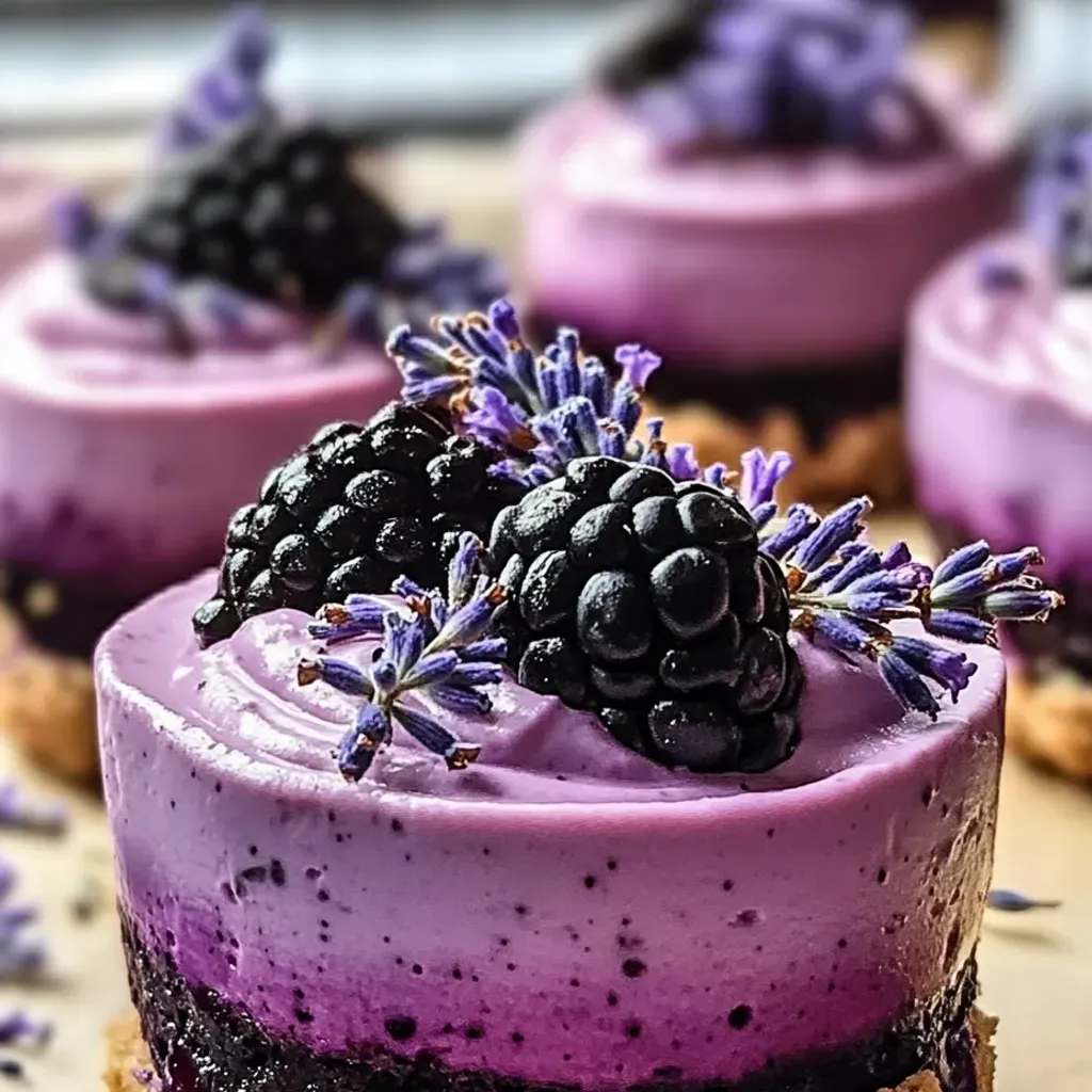 Decadent Blackberry Lavender Cheesecakes Recipe
