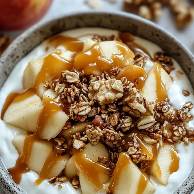 Decadent Caramel Apple Pie Yogurt Bowl