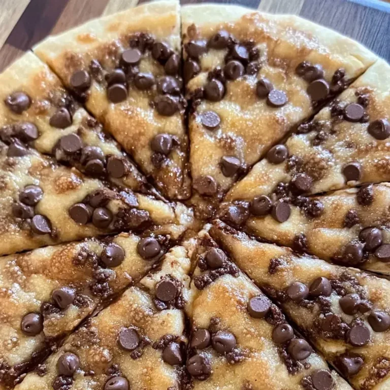 Decadent Chocolate Chip Cookie Pizza