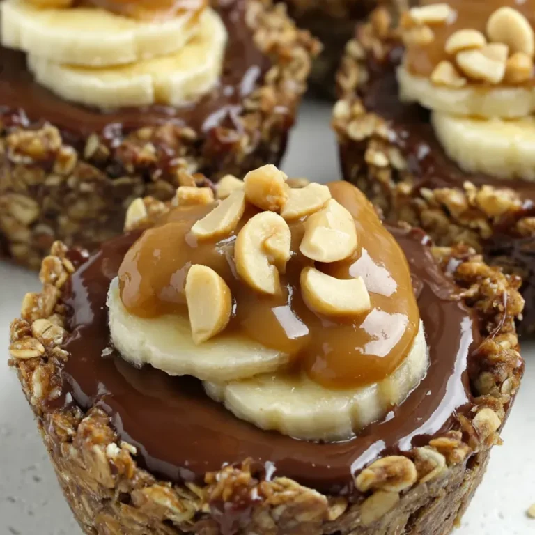 Decadent Chocolate Granola Cups with Peanut Butter Filling