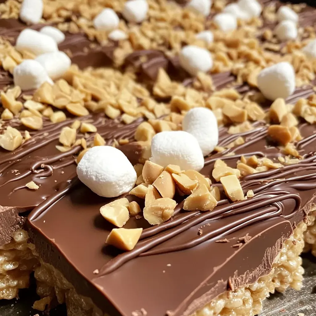 Decadent Chocolate Peanut Butter Rice Krispie Bars