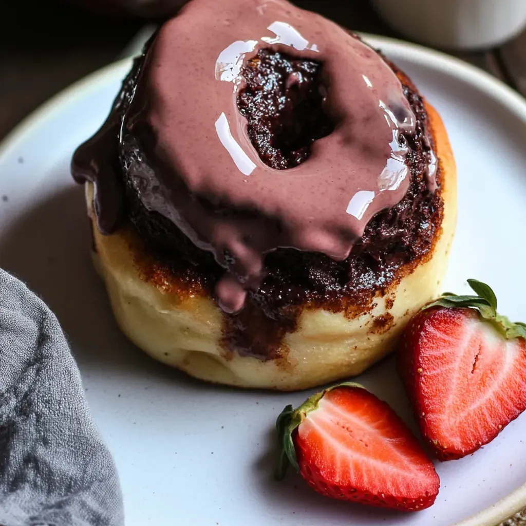 Decadent Chocolate Rolls with Strawberry Cream Cheese Frosting