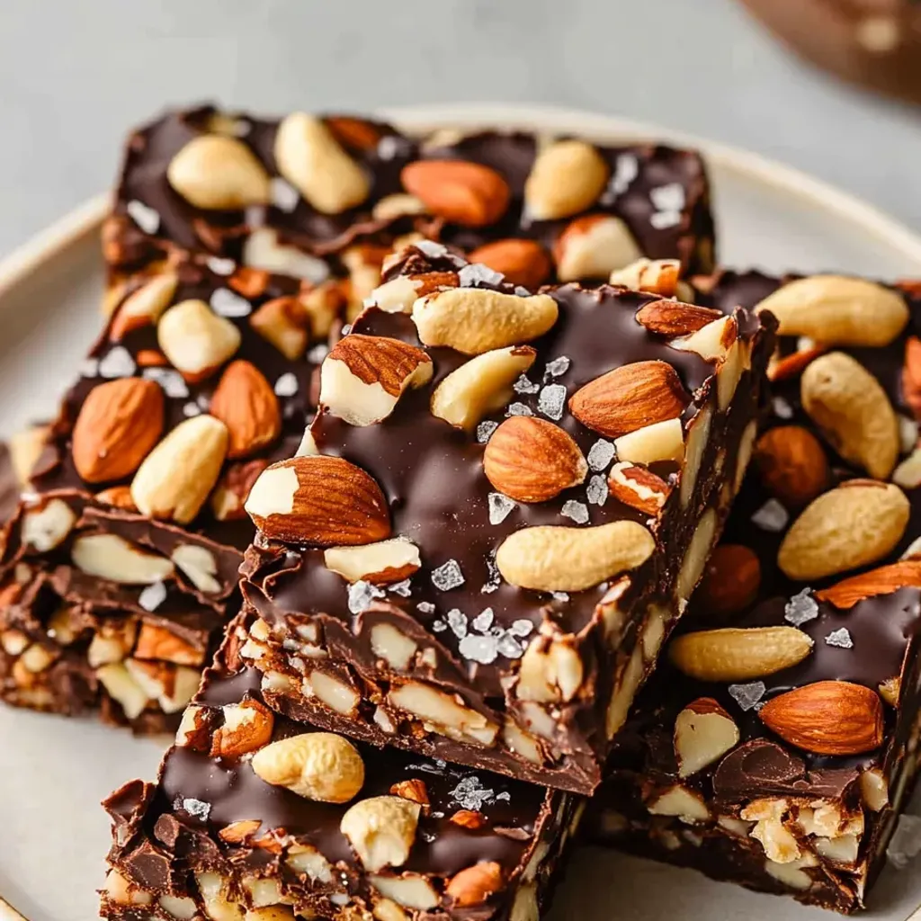 Decadent Dark Chocolate Sea Salt Nut Bars
