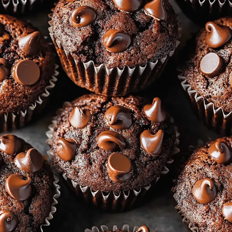 Decadent Double Chocolate Chip Muffins