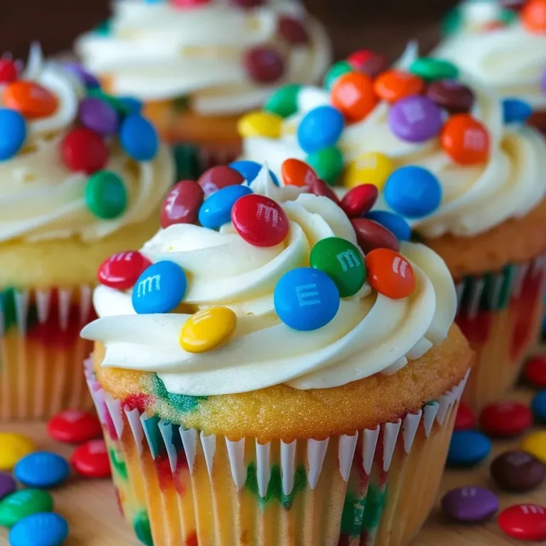 Decadent M&M Cupcakes - Easy Recipe
