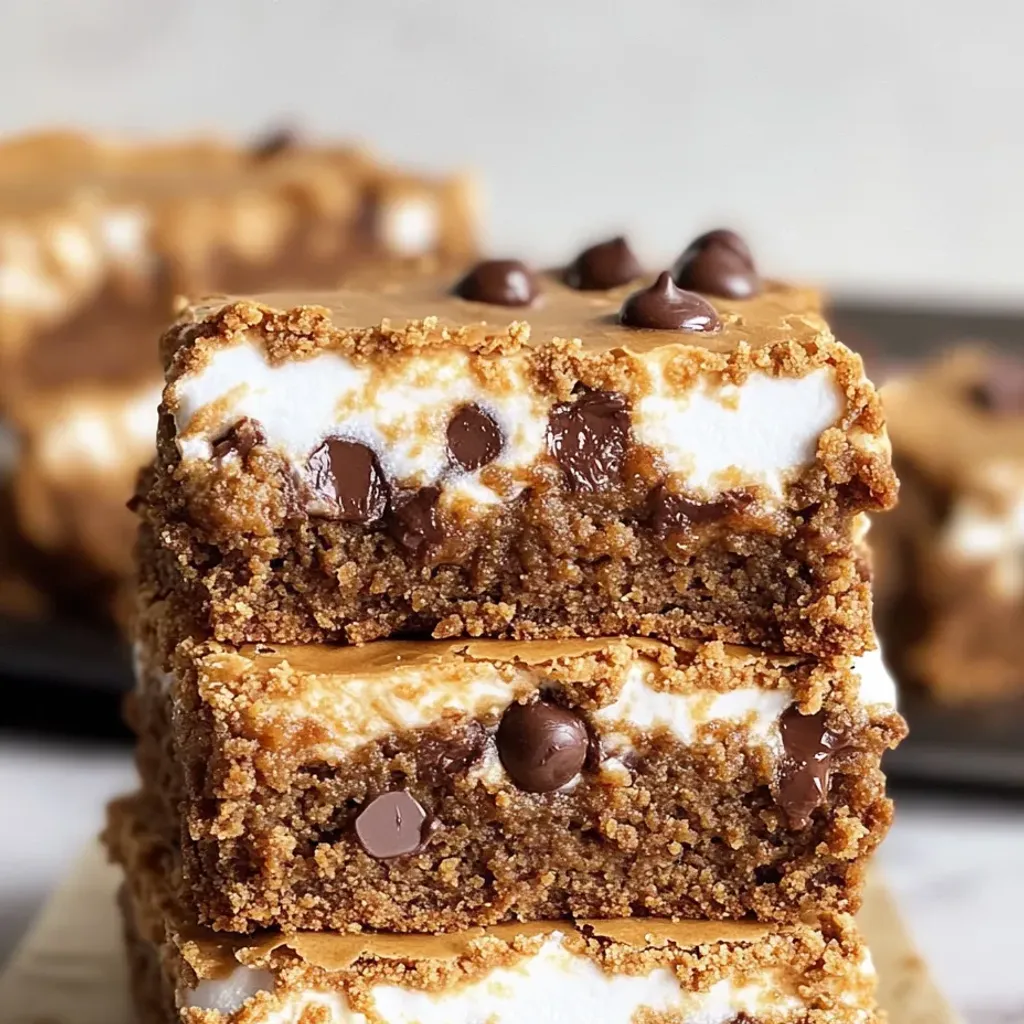 Decadent Peanut Butter S'mores Blondies Recipe