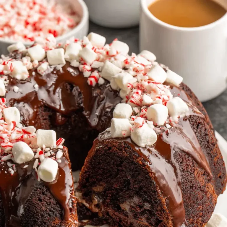 Decadent Peppermint Hot Chocolate Cake Recipe