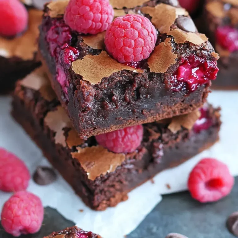 Decadent Raspberry Swirl Brownies