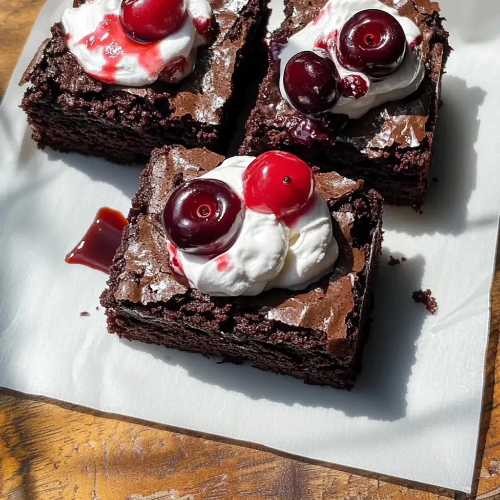 Decadent Small-Batch Black Forest Brownies