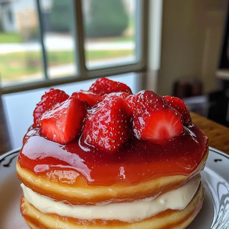 Decadent Strawberry Cheesecake Doughnut Burger