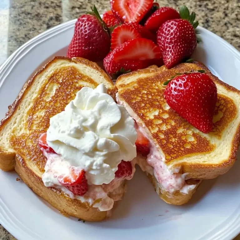 Decadent Strawberry Cheesecake Stuffed French Toast