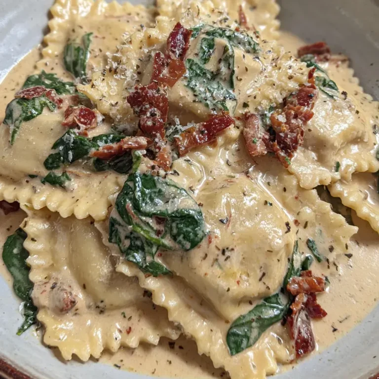 Decadent Tuscan Creamy Ravioli Recipe