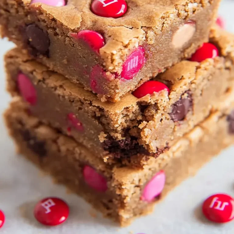 Decadent Valentine's Day Peanut Butter Blondies