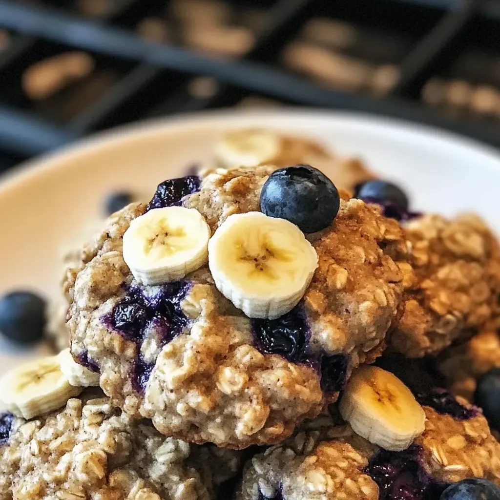 Delicious Banana Blueberry Breakfast Cookies