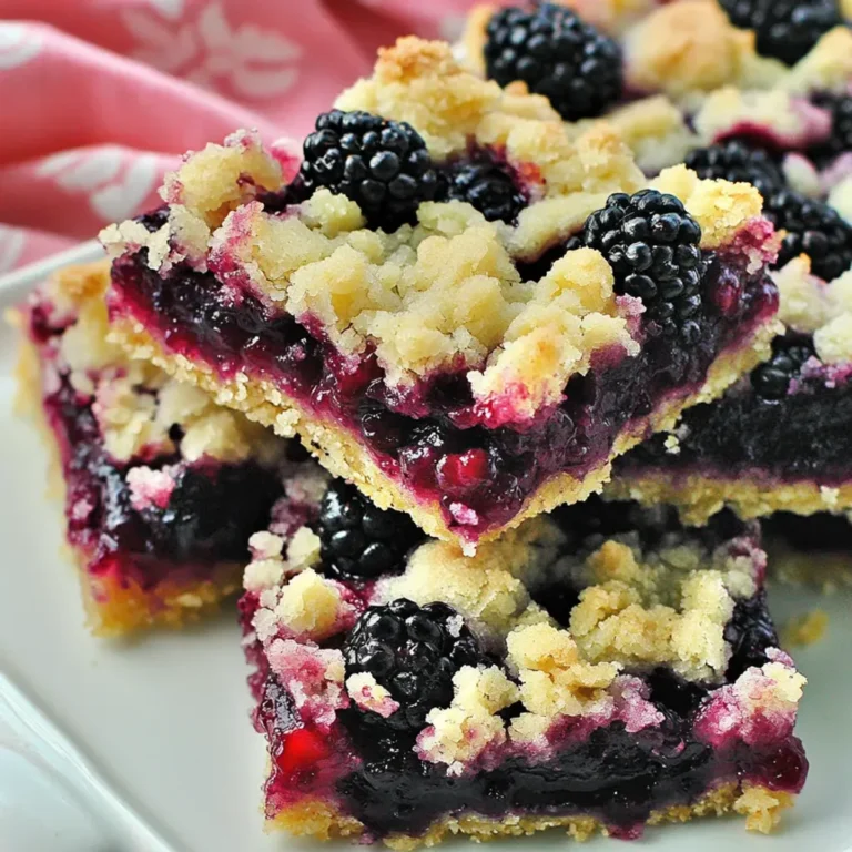Delicious Blackberry Pie Crumble Bars Recipe