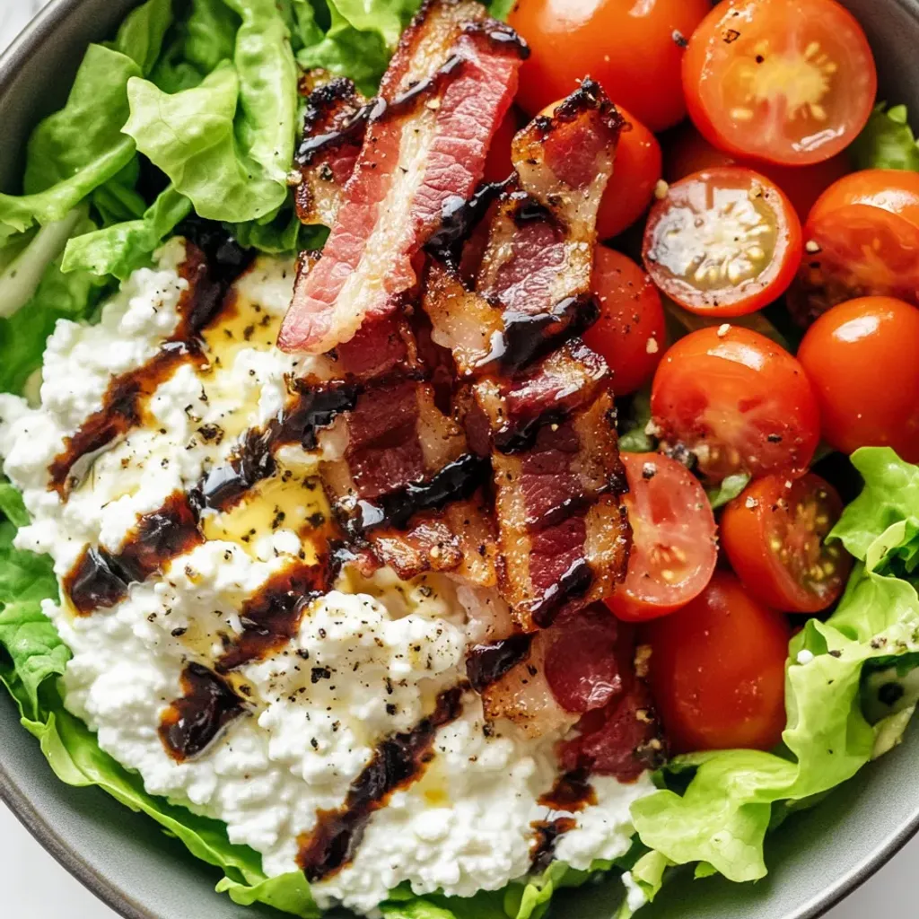 Delicious BLT Cottage Cheese Salad