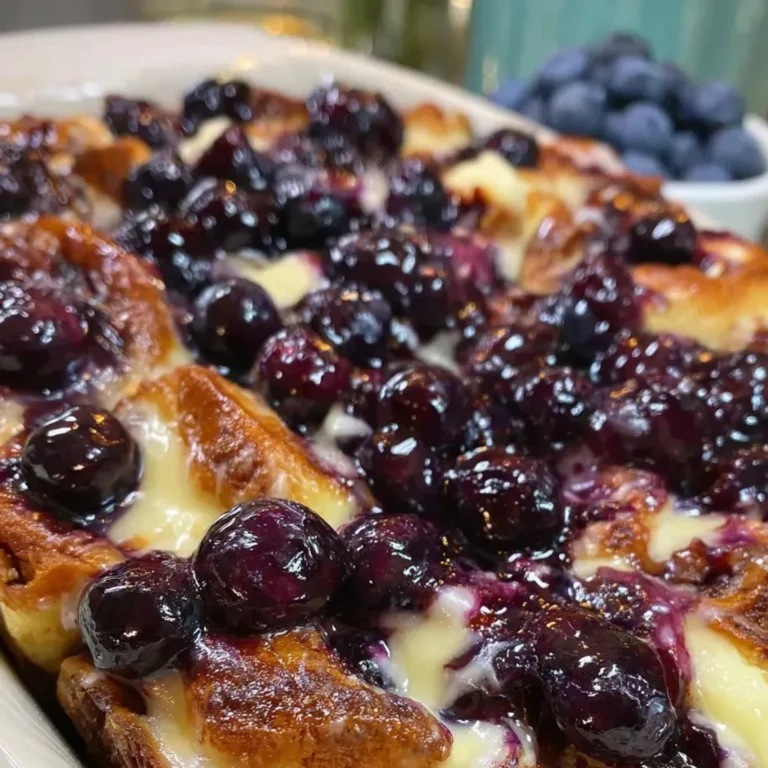 Delicious Blueberry Cinnamon Roll Casserole Recipe