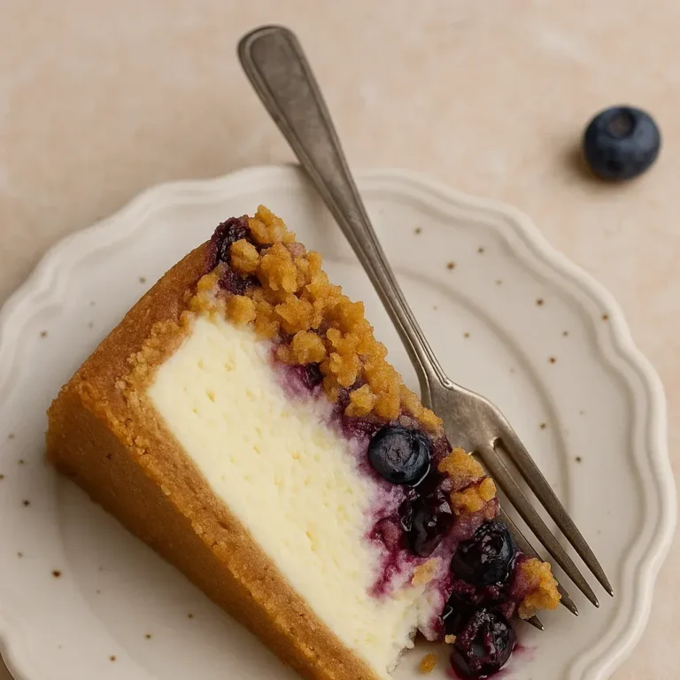 Delicious Blueberry Crumble Cheesecake Recipe