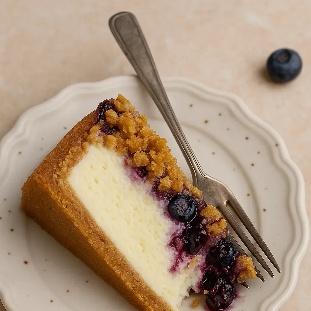 Delicious Blueberry Crumble Cheesecake Recipe