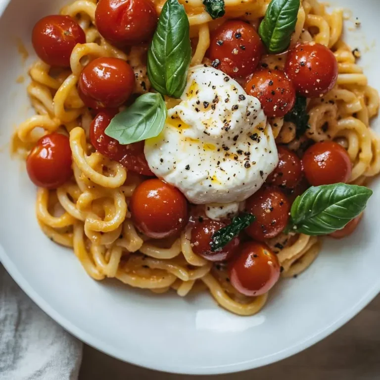 Delicious Burst Tomato Burrata Pasta Recipe