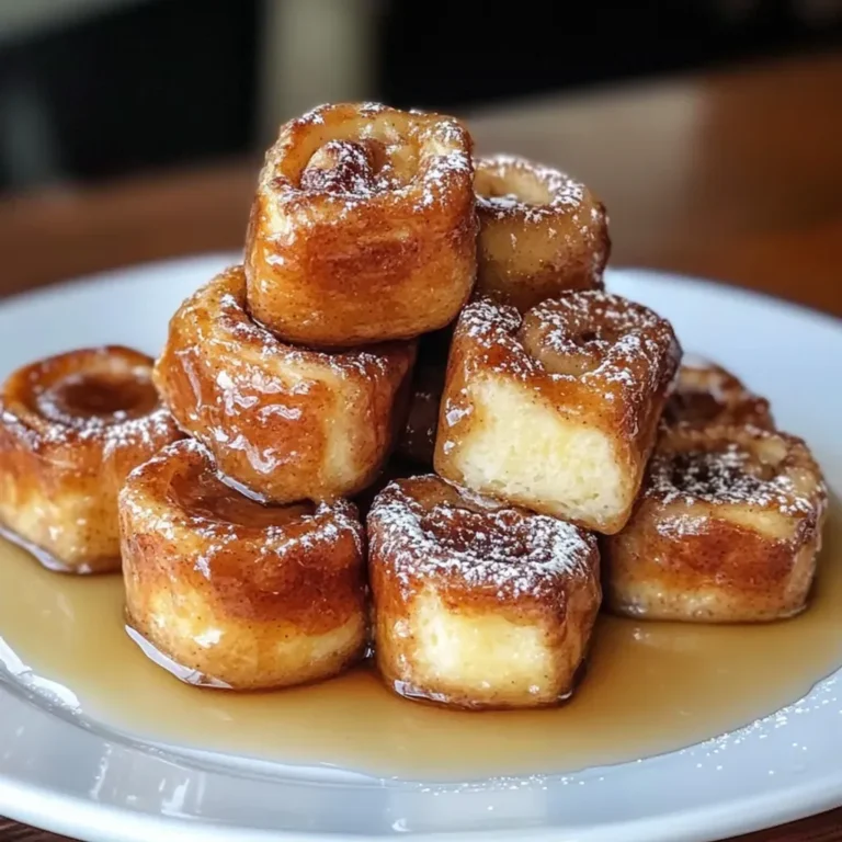 Delicious Cinnamon Roll French Toast Bites Recipe